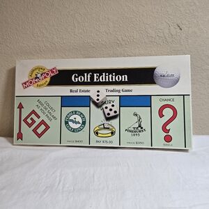 Vintage Monopoly Golf Edition Borad Game All Piecez Included Excellent Cond